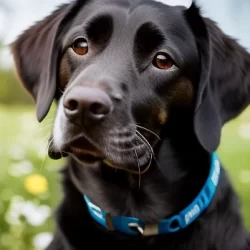 ai generated image of a black lab